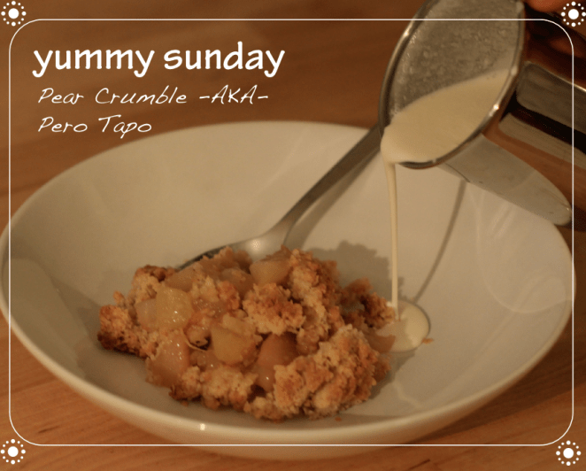 yummy sunday-Pear Crumble